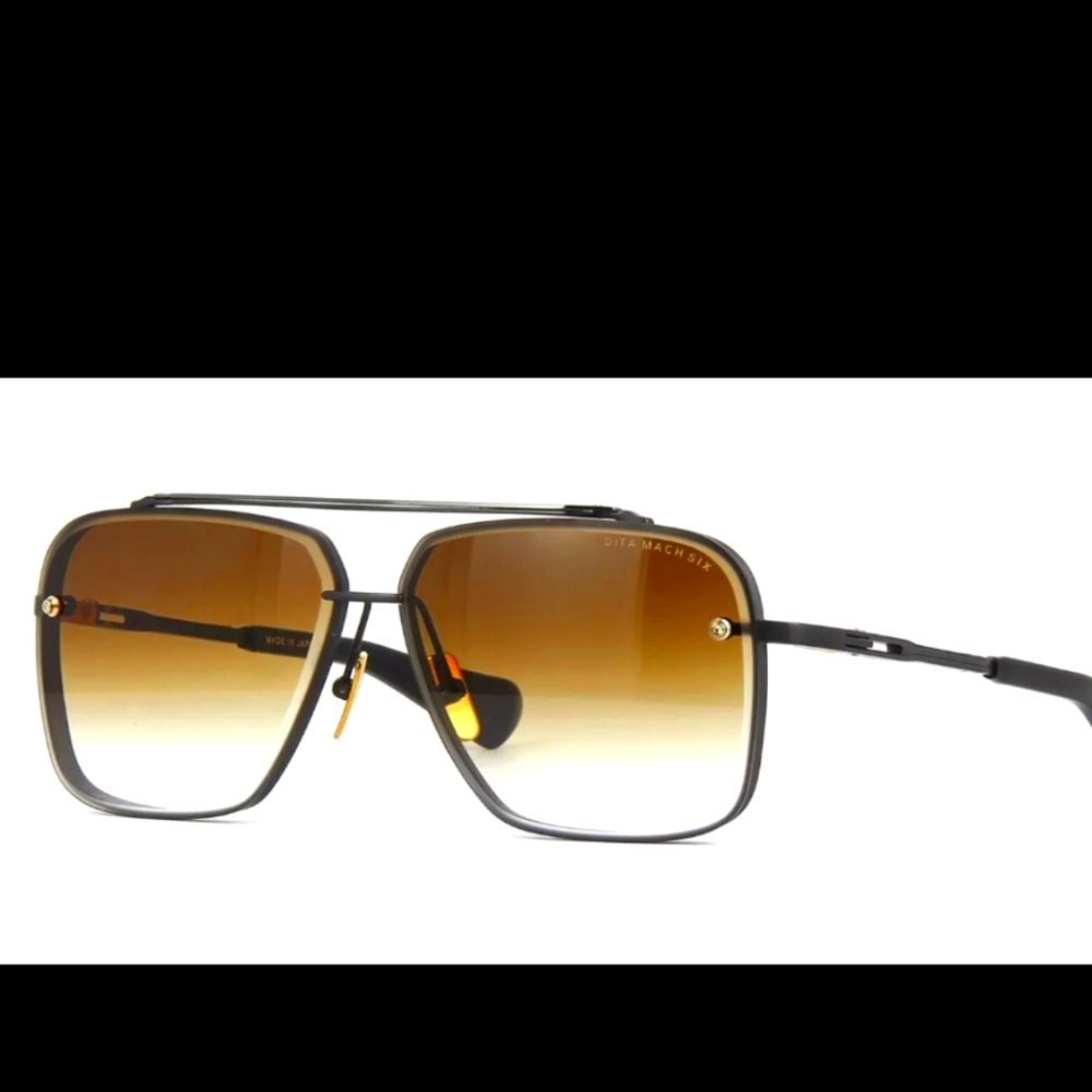 Dita Mach 6 Limited Edition Men's Sunglasses, Black frame w/ Brown Faded Lenses
